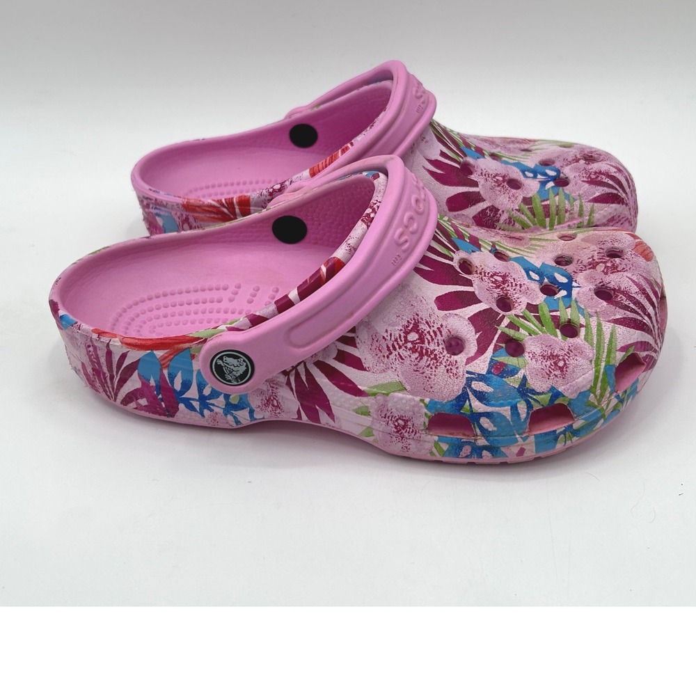 Crocs Classic Graphic Print Tropical Womens 7 Mens 5 Y2K Garden Girl Beachcore - Picture 5 of 11